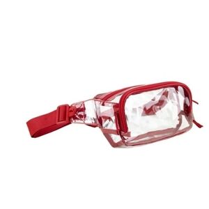 Clear Stadium Belt Bag Red Fanny Pouch